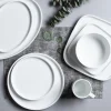 A La Carte 'Bergen' Porcelain Dinner Plate (White)