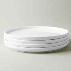 A La Carte 'Bergen' Porcelain Dinner Plate (White)