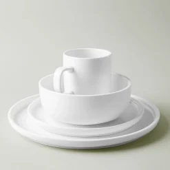 A La Carte 'Bergen' Porcelain Dinner Plate (White)