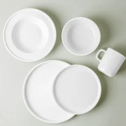 A La Carte 'Bergen' Porcelain Dinner Plate (White)