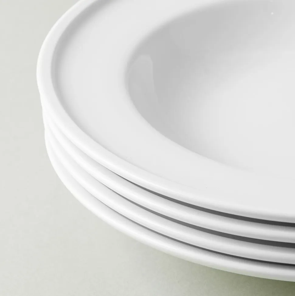 A La Carte 'Bergen' Porcelain Soup and Pasta Plate (White)