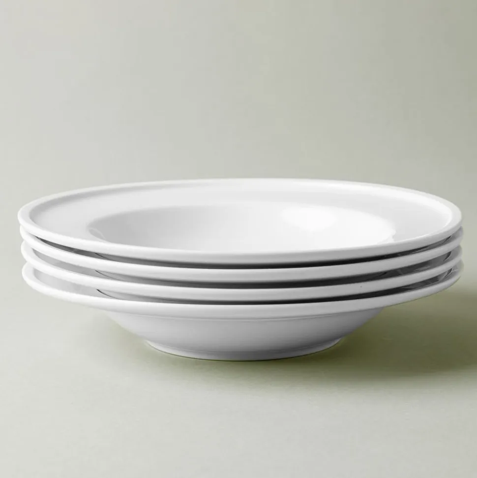 A La Carte 'Bergen' Porcelain Soup and Pasta Plate (White)