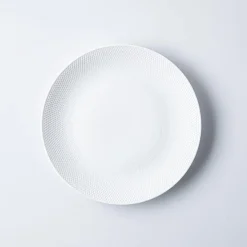 A La Carte 'Diamond Coupe' Porcelain Side Plate 8" Dia. (White)