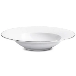 A La Carte 'Diamond Platinum' Porcelain Soup/Pasta Plate (White)