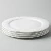 A La Carte 'Diamond Platinum' Porcelain Dinner Plate (White)