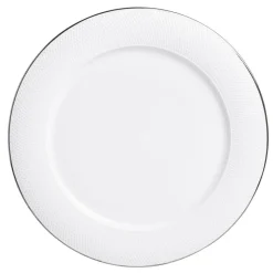 A La Carte 'Diamond Platinum' Porcelain Dinner Plate (White)