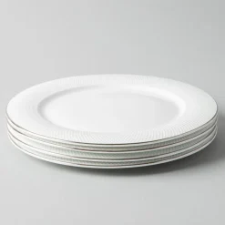 A La Carte 'Diamond Platinum' Porcelain Side Plate (White)