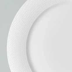 A La Carte 'Diamond' Porcelain Dinner Plate (White)