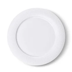 A La Carte 'Diamond' Porcelain Dinner Plate (White)