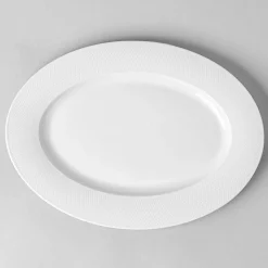 A La Carte 'Diamond' Porcelain Oval Platter 14