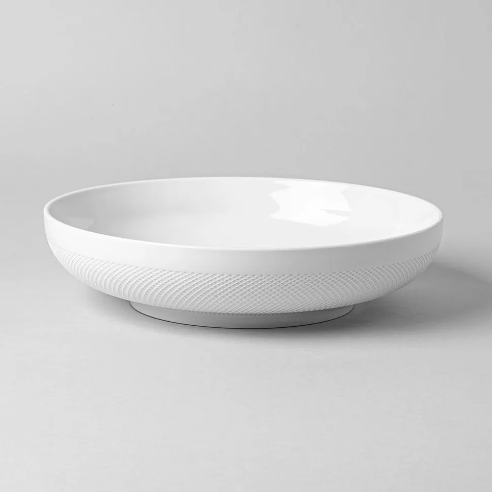 A La Carte 'Diamond' Porcelain Serving Bowl 11.5" (White)