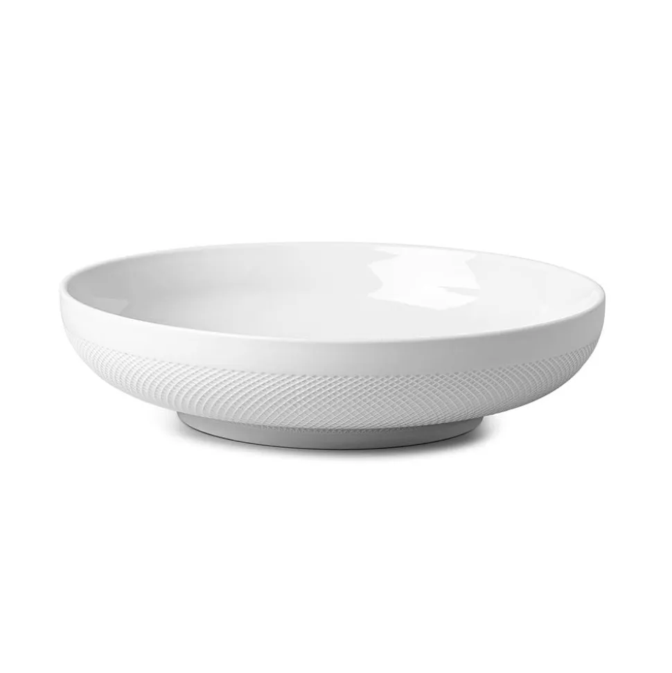 A La Carte 'Diamond' Porcelain Serving Bowl 11.5" (White)