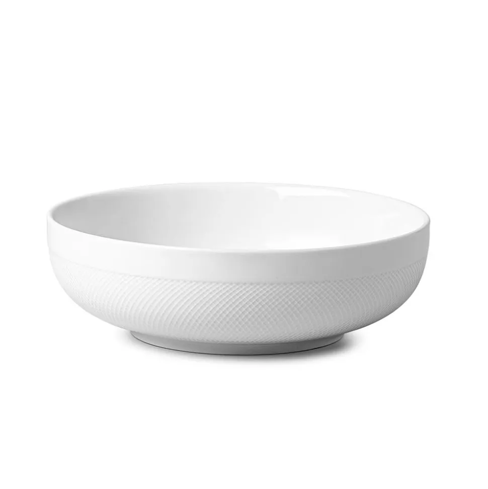 A La Carte 'Diamond' Porcelain Serving Bowl 8.25" (White)