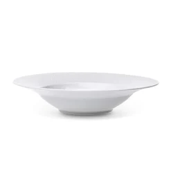 A La Carte 'Diamond' Porcelain Soup- Pasta Plate (White)