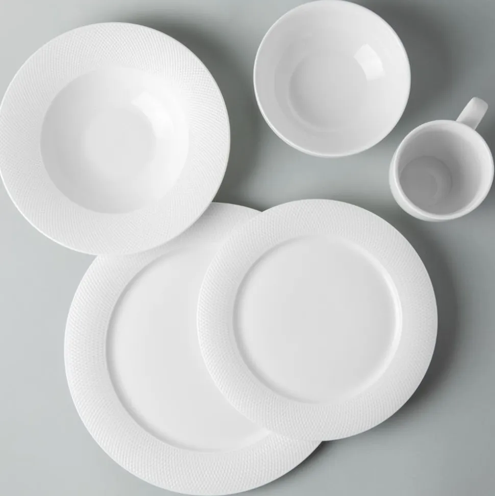 A La Carte 'Diamond' Porcelain Side Plate (White)