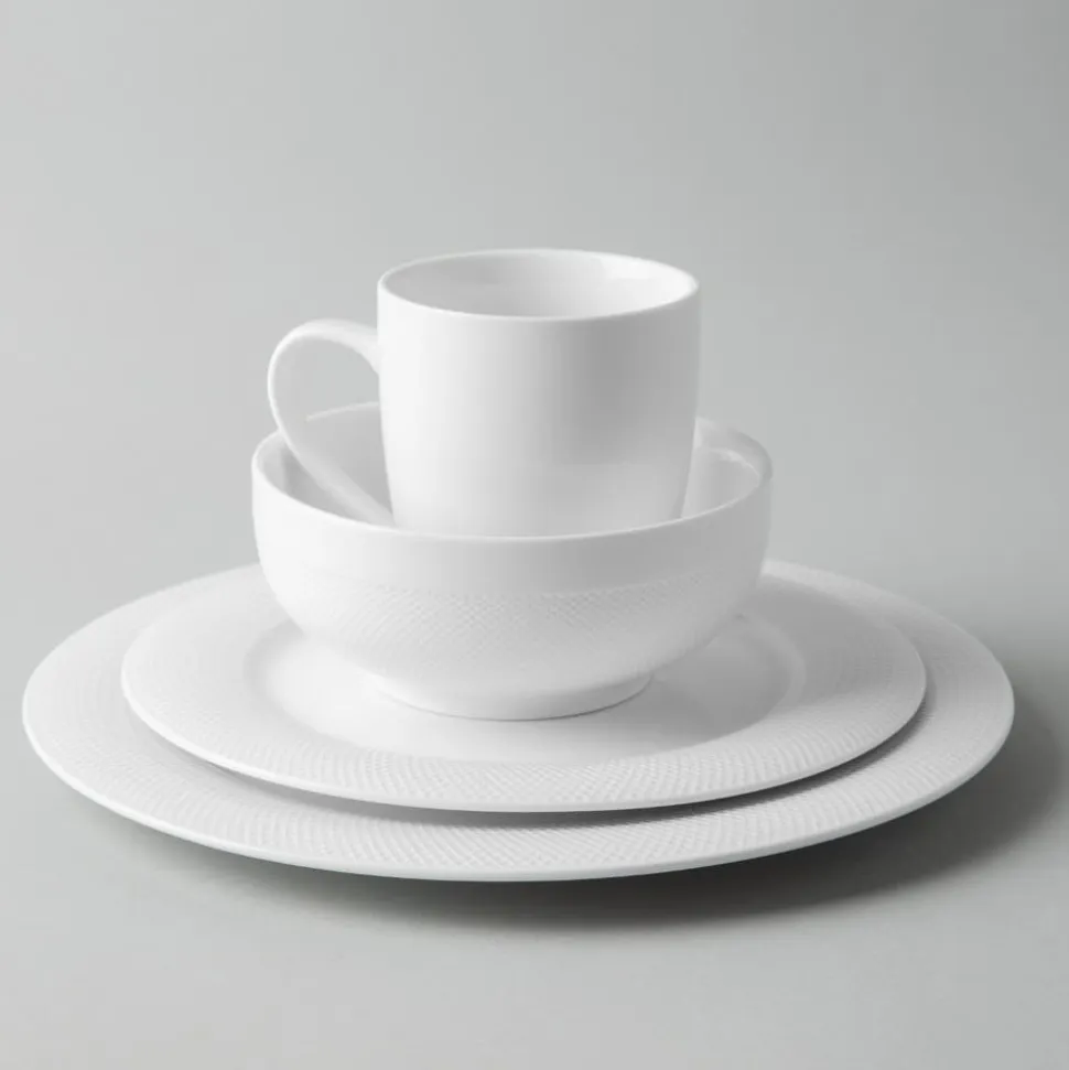 A La Carte 'Diamond' Porcelain Side Plate (White)
