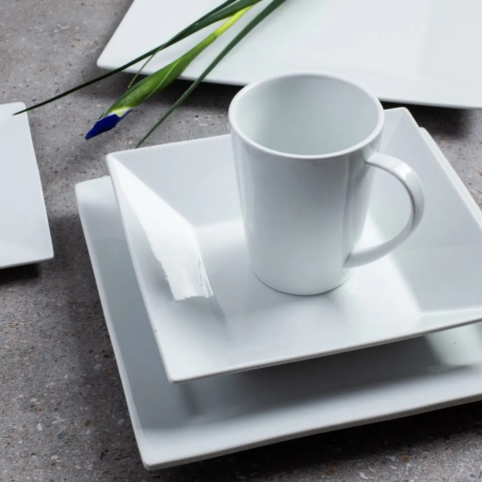A La Carte 'Essentials' Porcelain Platter 12"sq. (White)