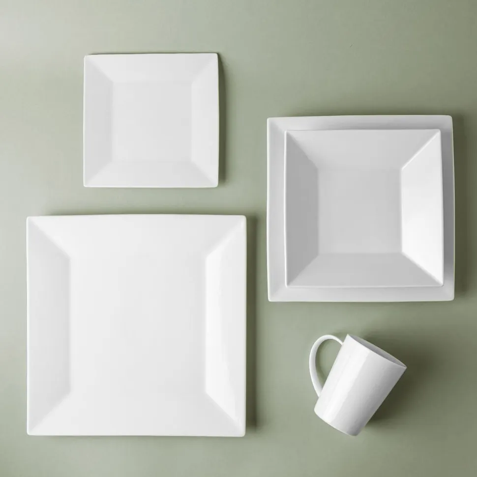 A La Carte 'Essentials' Porcelain Platter 12"sq. (White)