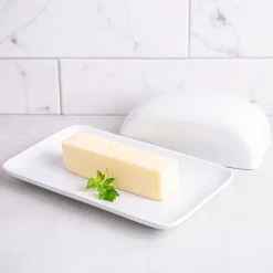 A La Carte 'Essentials' Porcelain Butter Dish (White)