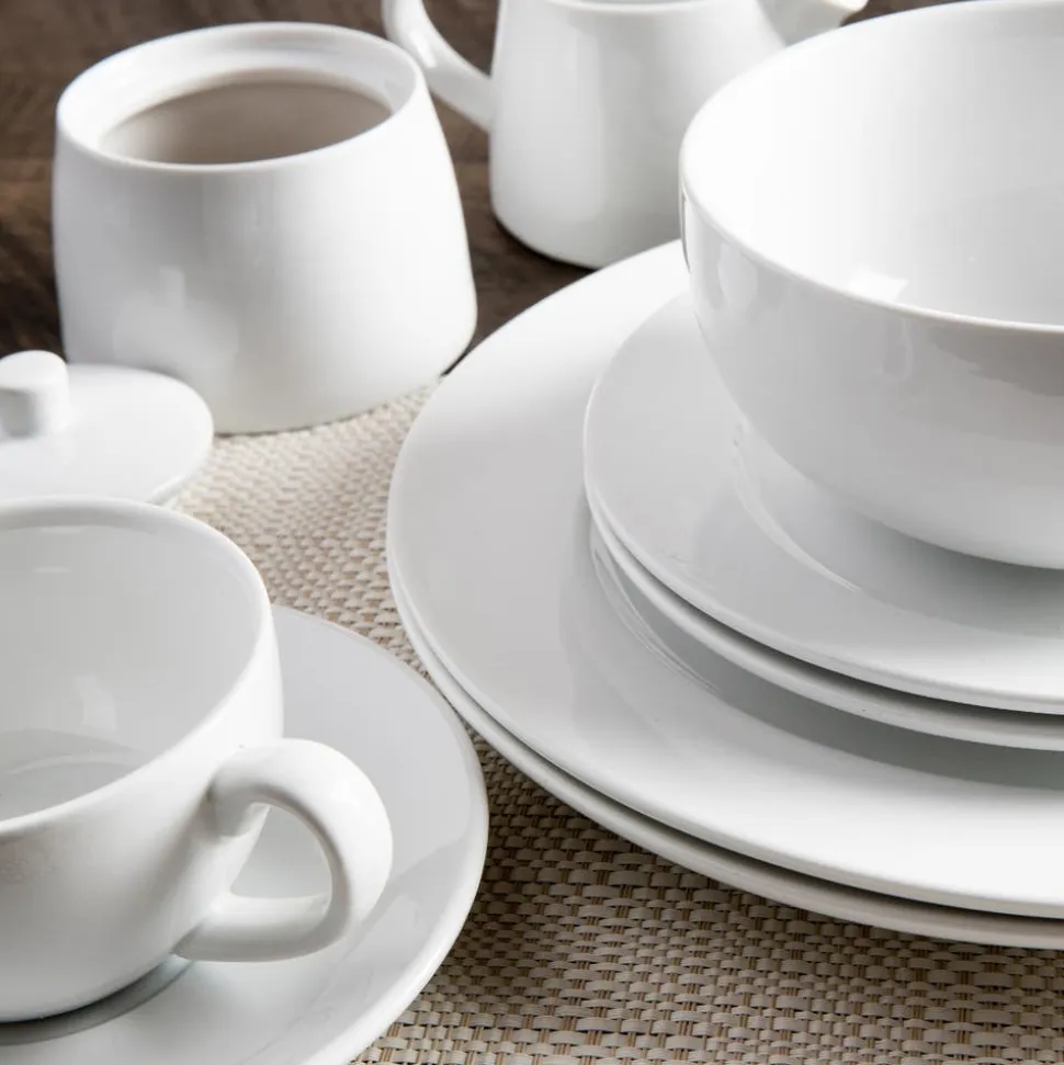 A La Carte 'Oxford' Porcelain Bullet Mug 400ml (White)