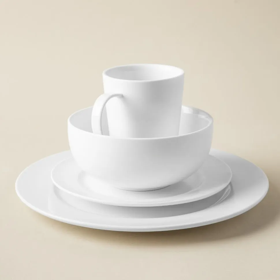 A La Carte 'Oxford' Porcelain Espresso Cup with Saucer 90ml (White)
