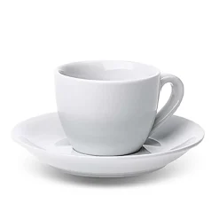 A La Carte 'Oxford' Porcelain Espresso Cup with Saucer 90ml (White)