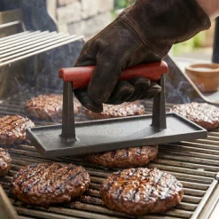 BBQ Devil Evenheat Cast Iron Grill Press (Black)