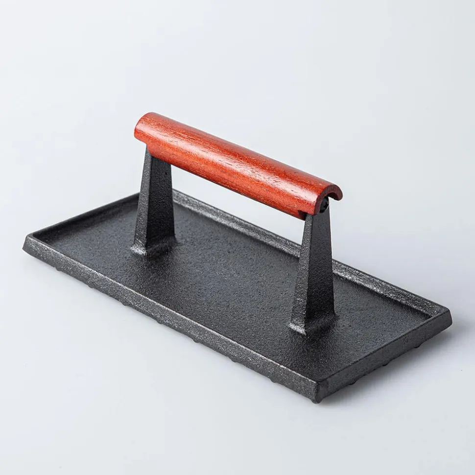 BBQ Devil Evenheat Cast Iron Grill Press (Black)
