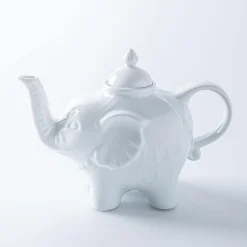 Bia Basic White Porcelain Teapot Elephant (White)