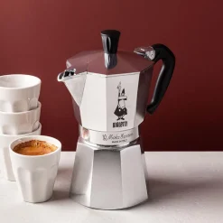Bialetti Moka Express Stovetop Espresso Maker 6-Cup (Steel)