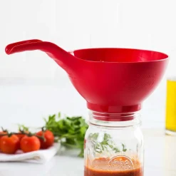 Bormioli Rocco Quattro Stagioni Wide Mouth Canning Funnel (Red)