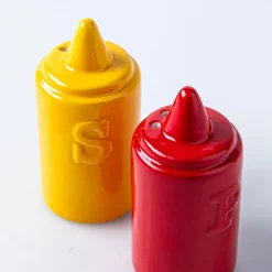 Boston Warehouse Flea Market 'Ketchup and Mustard' Salt & Pepper S/2