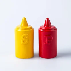Boston Warehouse Flea Market 'Ketchup and Mustard' Salt & Pepper S/2