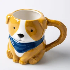 Boston Warehouse Flea Market Shaped 'Dog' Mug (Brown/Blue)