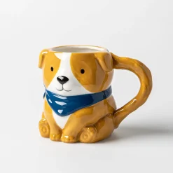 Boston Warehouse Flea Market Shaped 'Dog' Mug (Brown/Blue)