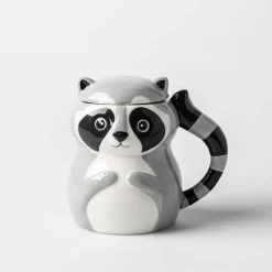 Boston Warehouse Flea Market Shaped 'Raccoon' Mug with Lid