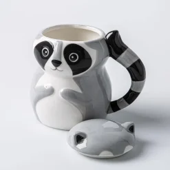 Boston Warehouse Flea Market Shaped 'Raccoon' Mug with Lid