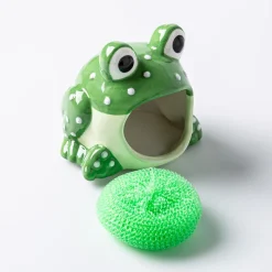 Boston Warehouse Scrubby 'Frog' Ceramic Scrubby Holder
