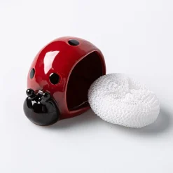 Boston Warehouse Scrubby 'Ladybug' Ceramic Scrubby Holder