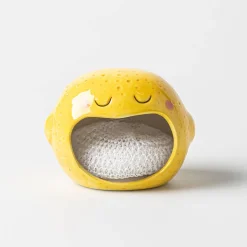 Boston Warehouse Scrubby 'Lemon' Ceramic Scrubby Holder
