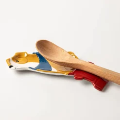 Boston Warehouse Shaped 'Dog and Hydrant' Ceramic Spoon Rest