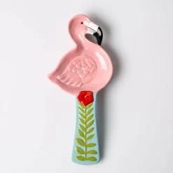 Boston Warehouse Shaped 'Flamingo' Ceramic Spoon Rest