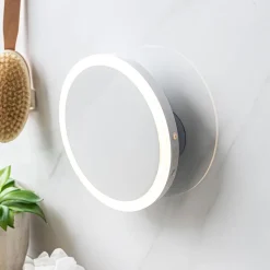 Brookstone LED Mirror with Wireless Speaker (White)