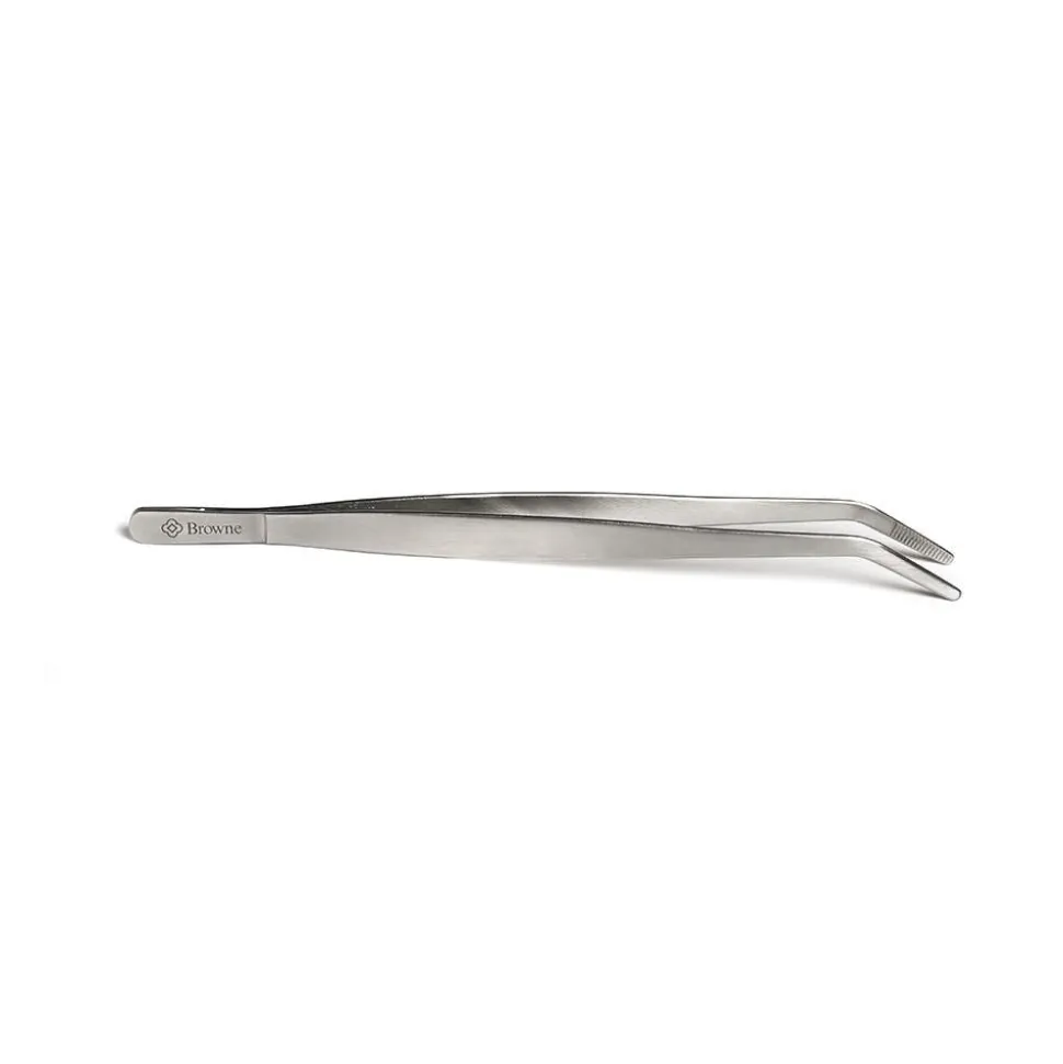 Browne Foodie 'Curved' Food Tweezers (Stainless Steel)