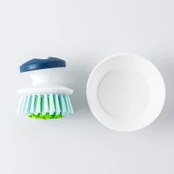 Casabella Eco-Friendly Palm Brush & Drip Tray - Set of 2