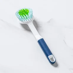 Casabella Eco-Friendly Round Dish Brush with Scraper 9.5"