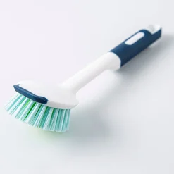 Casabella Eco-Friendly Round Dish Brush with Scraper 9.5"
