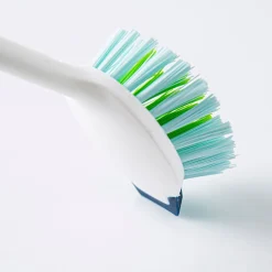 Casabella Eco-Friendly Round Dish Brush with Scraper 9.5