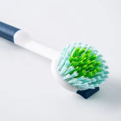 Casabella Eco-Friendly Round Dish Brush with Scraper 9.5