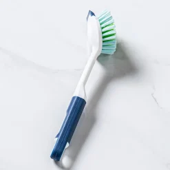 Casabella Eco-Friendly Round Dish Brush with Scraper 9.5